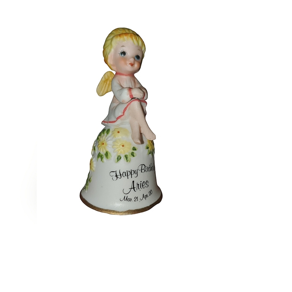 Vintage Aries Happy Birthday bell